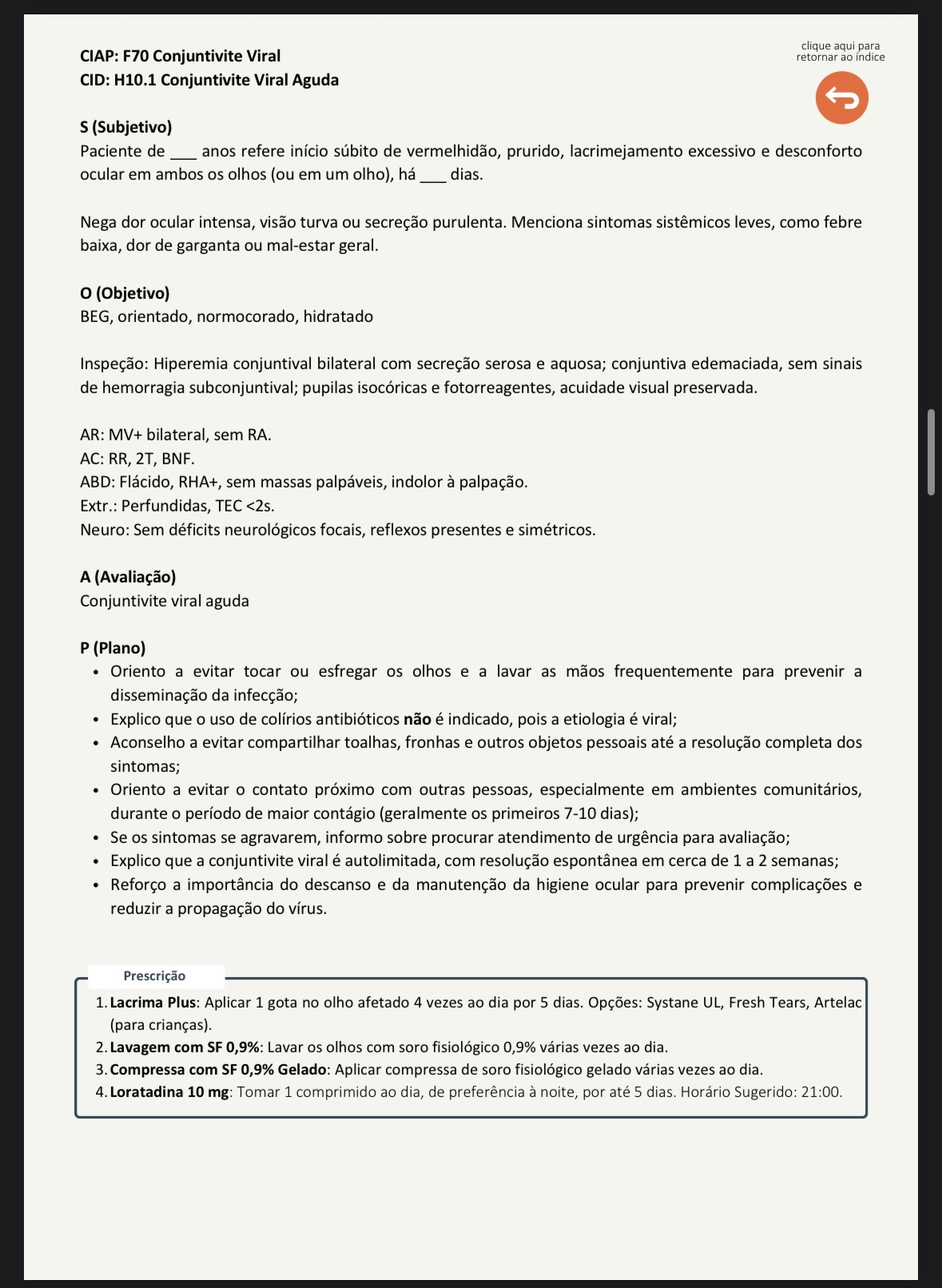 Demanda Espontânea APS · SOAP + Prescrição