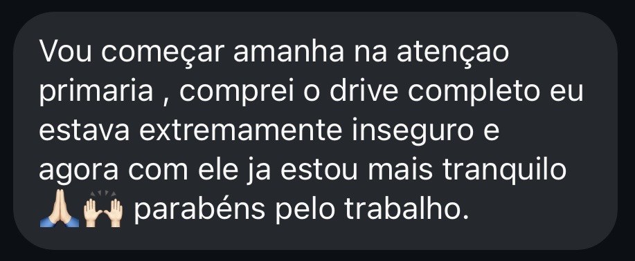 Depoimento — comprei o drive completo, estou mais tranquilo